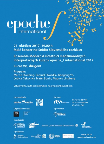 Foto: epoche_f international 2017 – koncert Ensemble Modern a účastníkov medzinárodných kurzov