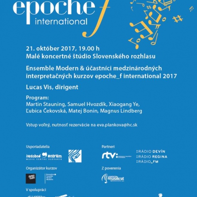 Foto: epoche_f international 2017 – koncert Ensemble Modern a účastníkov medzinárodných kurzov