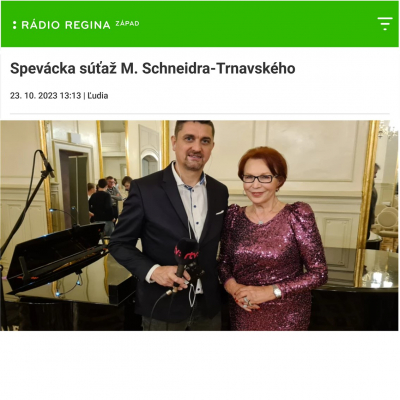Foto: Reportáž: Rádio Regina Západ: Spevácka súťaž M. Schneidra-Trnavského