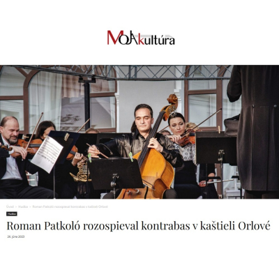 Foto: Recenzia: Roman Patkoló rozospieval kontrabas v kaštieli Orlové