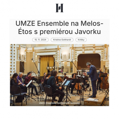 Foto: Recenzia - UMZE Ensemble na Melos-Ětos s premiérou Javorku