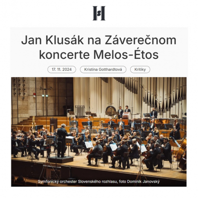 Foto: Recenzia - Jan Klusák na Záverečnom koncerte Melos-Étos