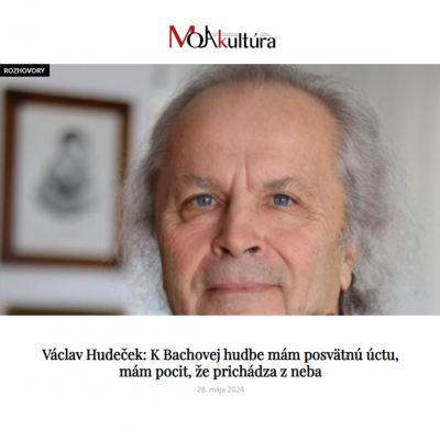 Foto: Rozhovor - Václav Hudeček: K Bachovej hudbe mám posvätnú úctu