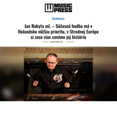 Foto: Rozhovor: Jan Rokyta ml. - Súčasná hudba má v Holandsku väčšiu prioritu...