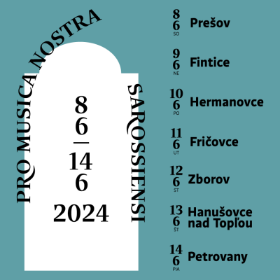 Foto: Pro musica nostra Sarossiensi 2024 - Tlačová správa