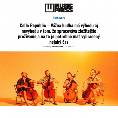 Foto: Rozhovor: Cello Republic - Vážna hudba má výhodu aj nevýhodu v tom, že spracováva...