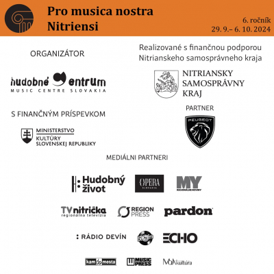 Foto: Ďakujeme partnerom Pro musica nostra Nitriensi 2024