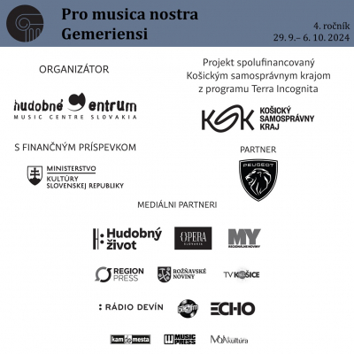 Foto: Ďakujeme partnerom Pro musica nostra Gemeriensi 2024