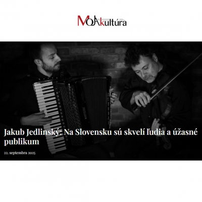 Foto: Rozhovor s akordeonistom Jakubom Jedlinským