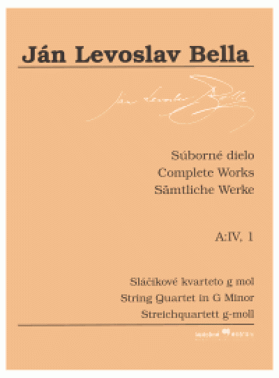 Complete Works, A:IV, 1, String Quartet in G Minor