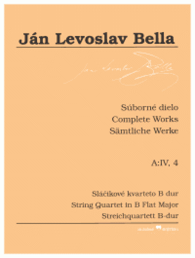 Complete Works, A:IV, 4, String Quartet in B flat Major