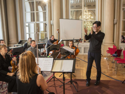 Foto: Melos Ethos Ensemble, Chungki Min – dirigent