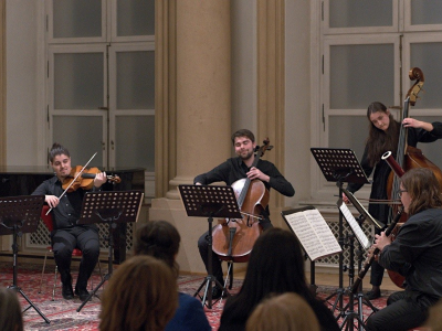 Foto: MusXchange - komorný projekt SMO+NJO - 16. 03. 2023, Zrkadlová sieň Primaciálneho paláca Bratislava