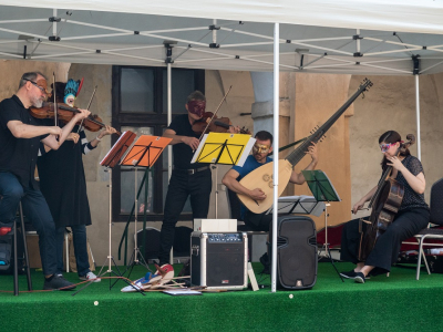 Photo: The strings are playing